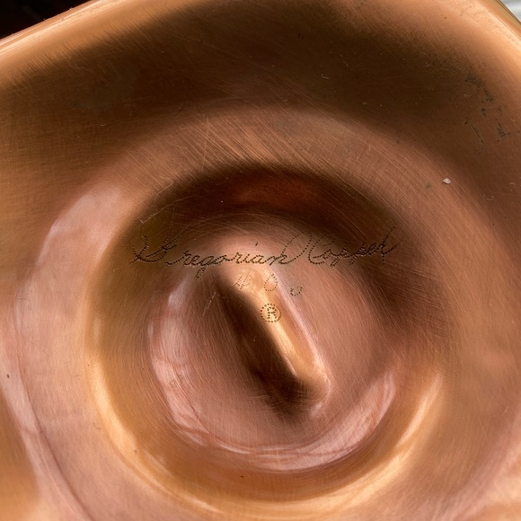 VTG Gregorian Copper Candelabra- Mid Century, 1950’s! 3 Arms Hanging Snuffer! - Picture 10 of 14